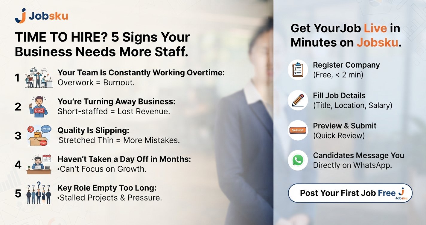 5 Signs You Need to Hire Now (And How to Post a Job in Minutes)